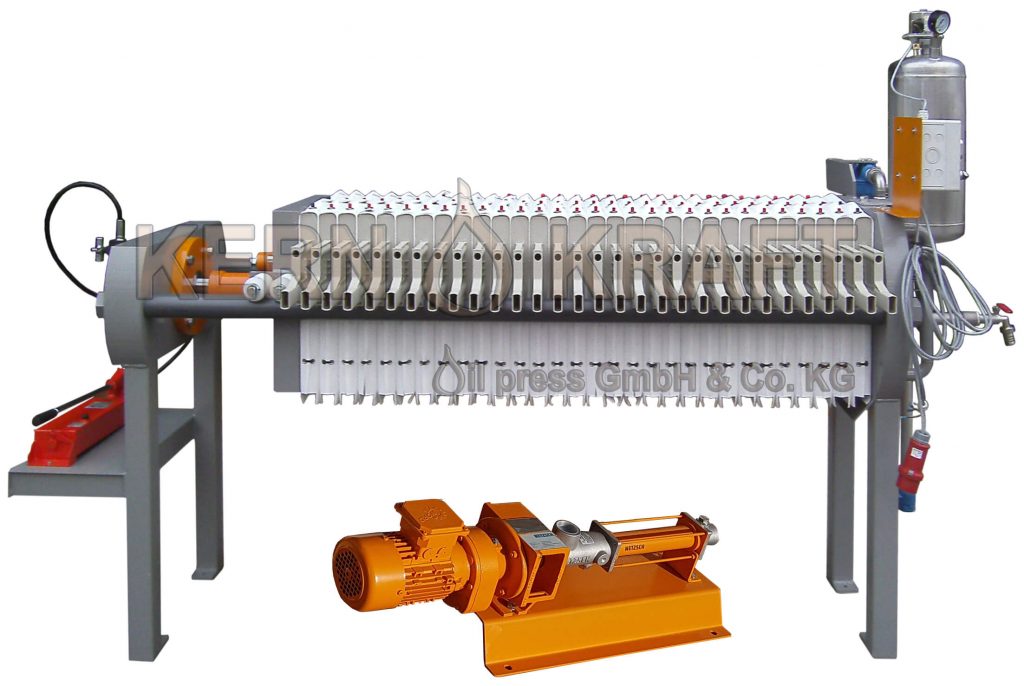 Oil filtration system and oil filter for cold-pressed oil, cold oil refining, winterization, dewaxing, deodorization, suitable for cooking oil, big filter, large oil filtering system, chamber filter press for big large quantities