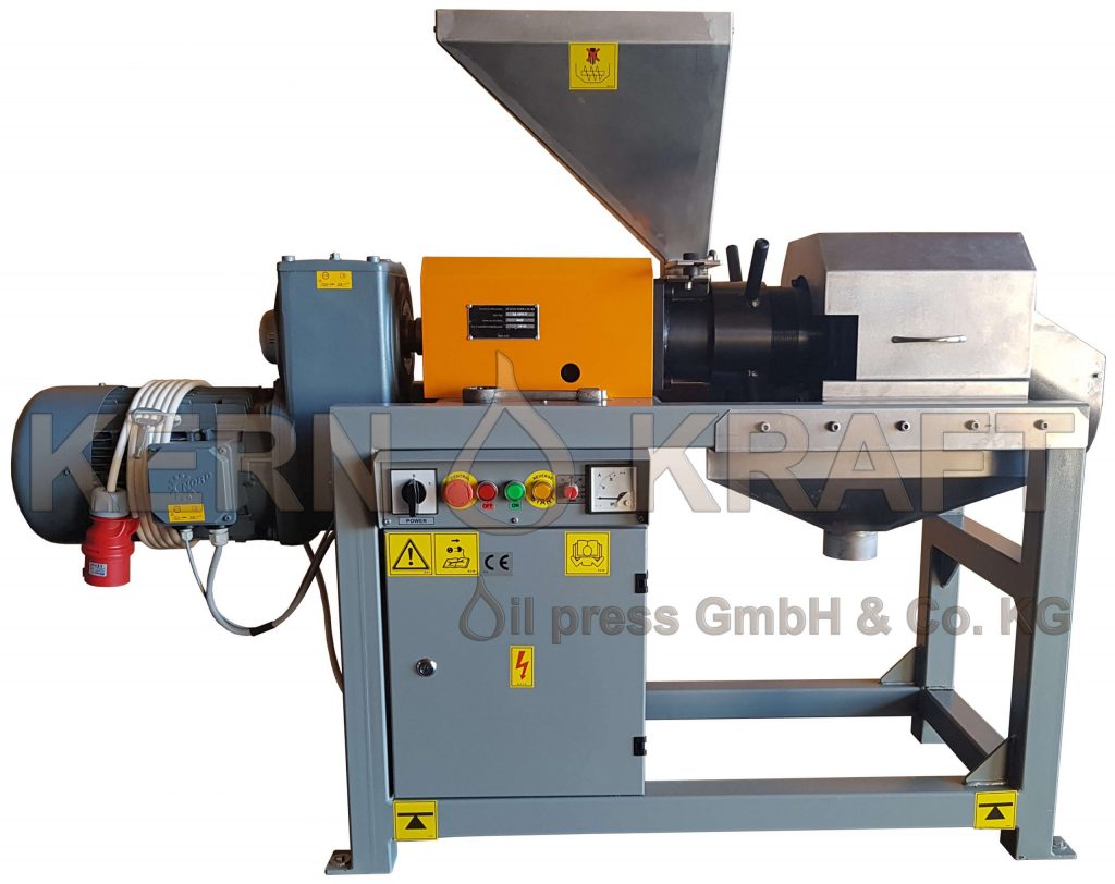 EPS Oil press for oil extraction, cosmetic oil, hard seeds, jatropha oil, jojoba oil, coffee oil, cumin seed oil, copra oil, oelwerk OW 5500, oeltech, Reinartz AP6, buying german oil press, KEK-P0103