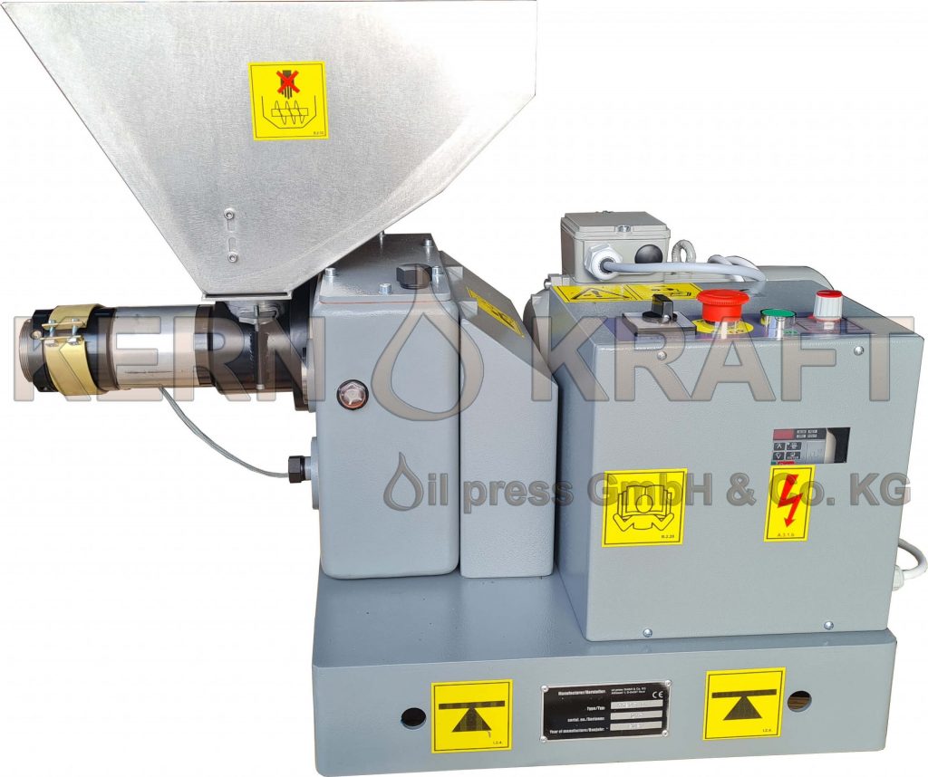 AG oil press, oil pressing, expeller, hazelnut oil, hemp seeds oil, cannabis oil, almond oil, moringa oil, Farmet Uno, oilpressparts H100/1, Reinartz, Keller KEK-P0020, german oil press, FRIES P500R